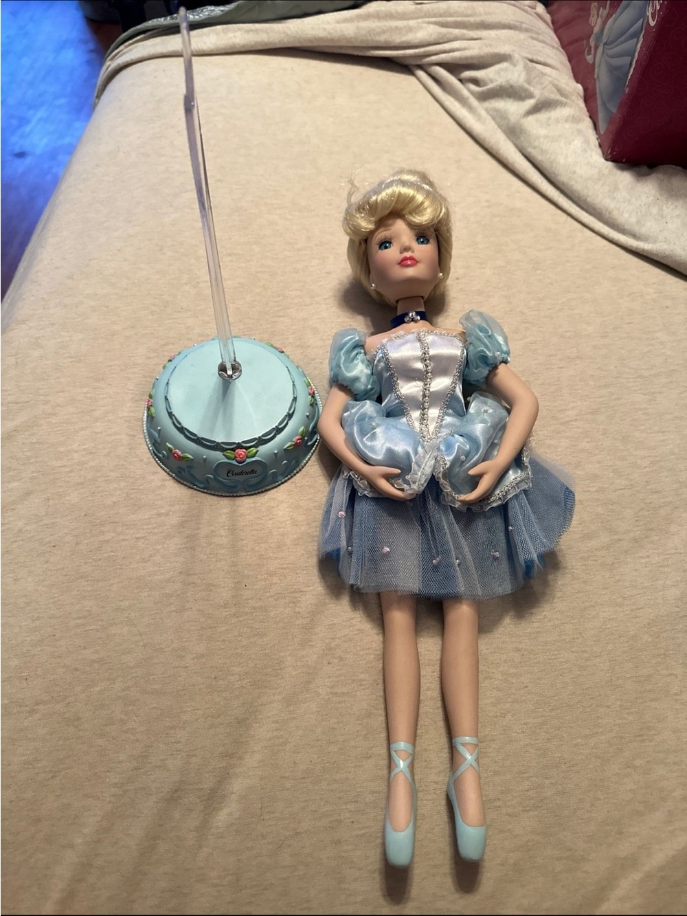 Disney Cinderella Porcelain Ballerina Doll with Stand